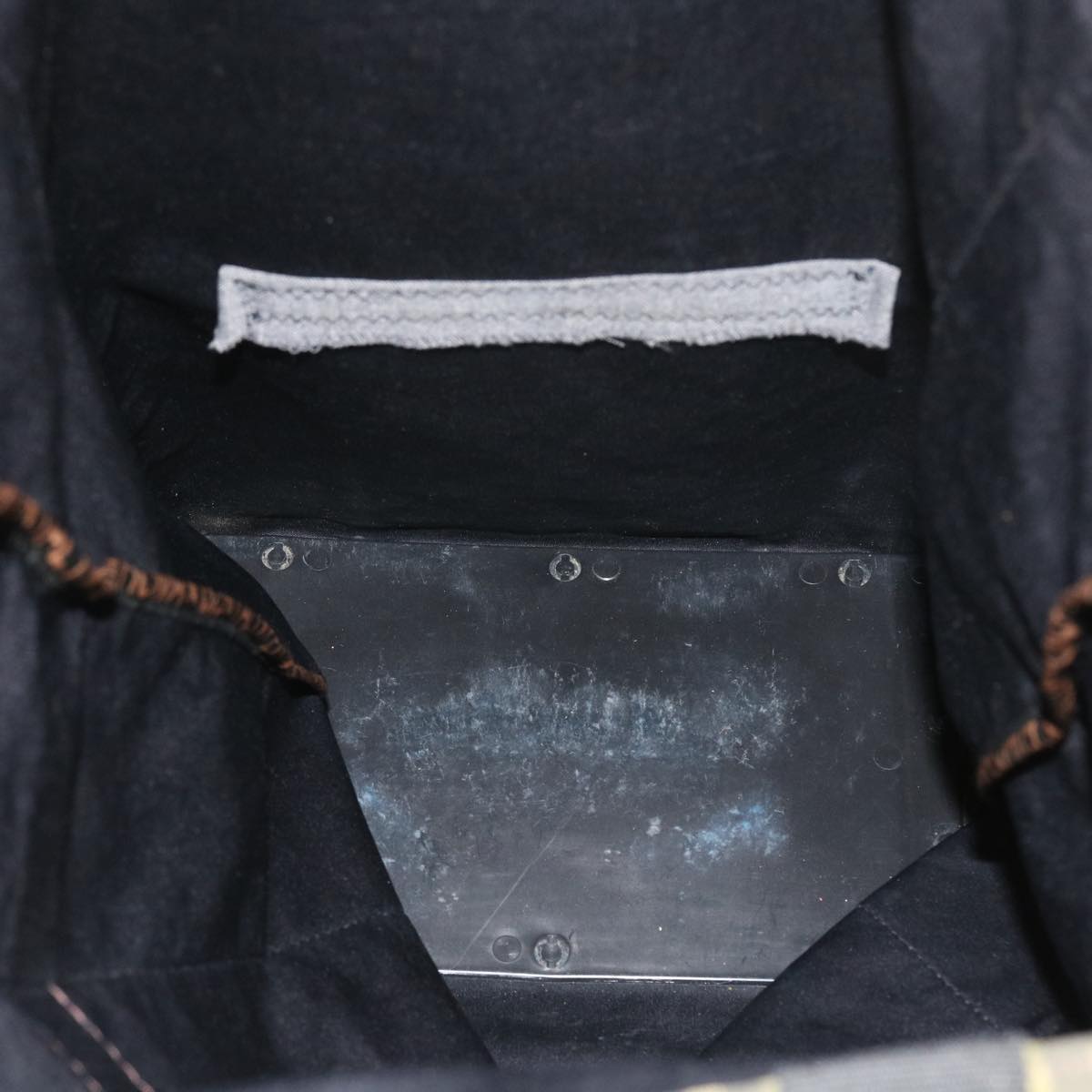 FENDI Zucca Canvas Carry Bag Black Brownbs8850