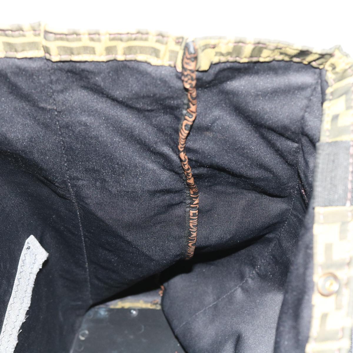 FENDI Zucca Canvas Carry Bag Black Brownbs8850