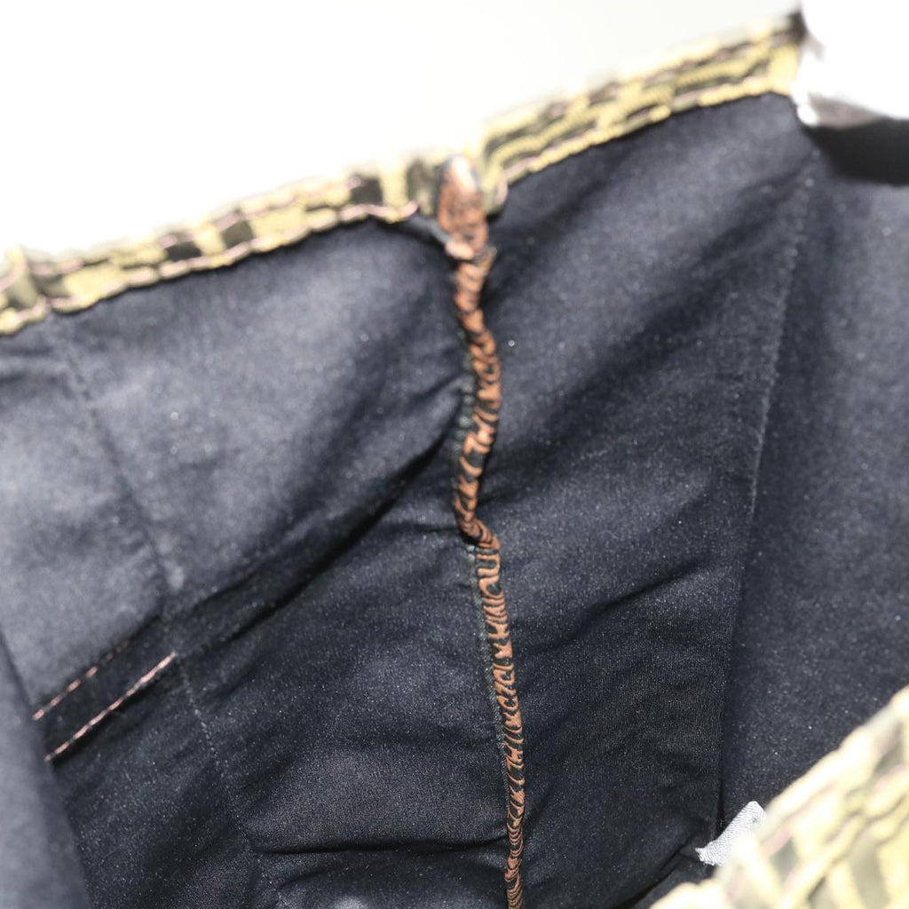 FENDI Zucca Canvas Carry Bag Black Brownbs8850