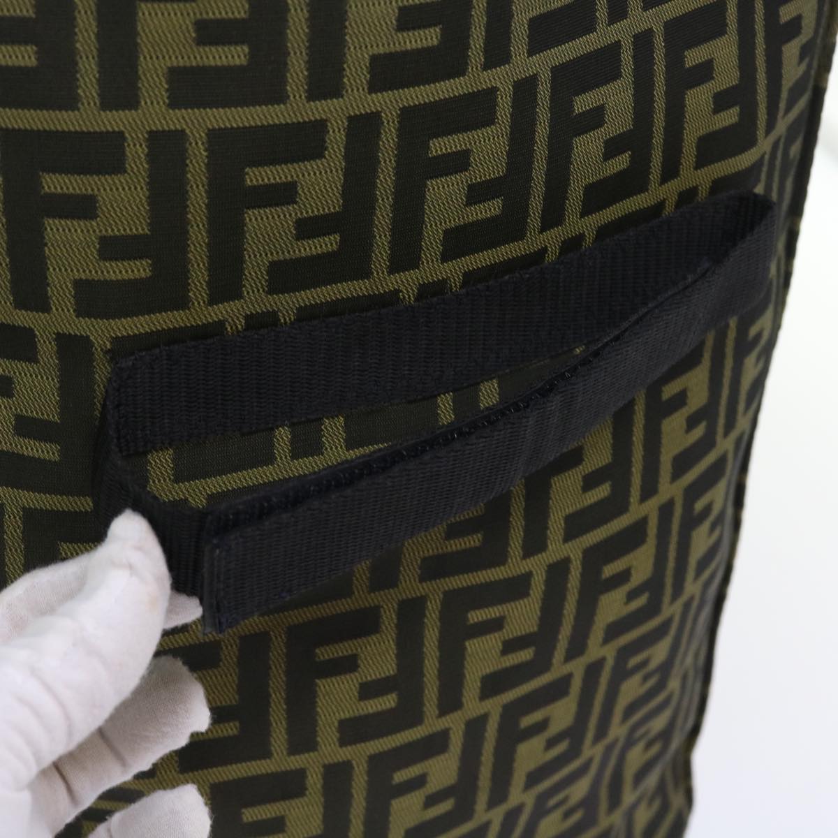 FENDI Zucca Canvas Carry Bag Black Brownbs8850
