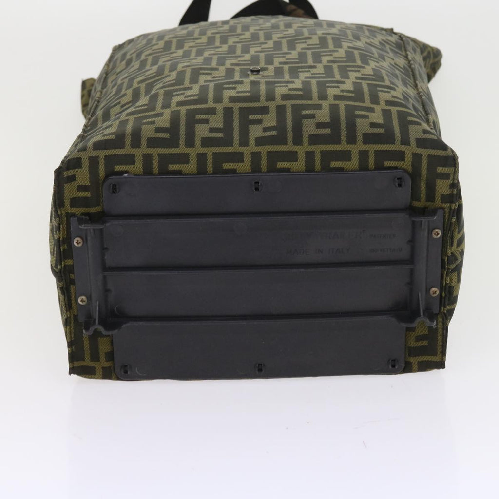 FENDI Zucca Canvas Carry Bag Black Brownbs8850
