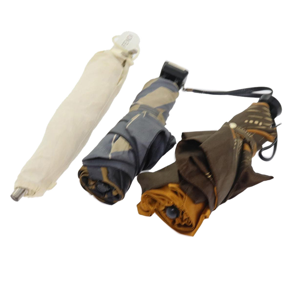FENDI Zucchino Canvas Folding Umbrella Nylon 3Set Brown Beigebs8876