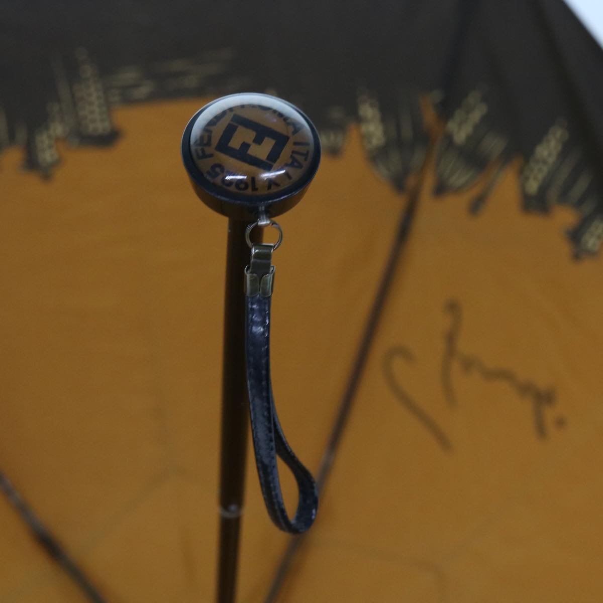 FENDI Zucchino Canvas Folding Umbrella Nylon 3Set Brown Beigebs8876