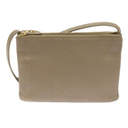 CELINE TRIO SMALL Shoulder Bag Leather Beige  8890