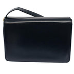 CELINE Shoulder Bag Leather Navy Auth bs8957
