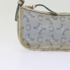 CELINE C Macadam Canvas Accessory Pouch Light Blue Auth bs9099