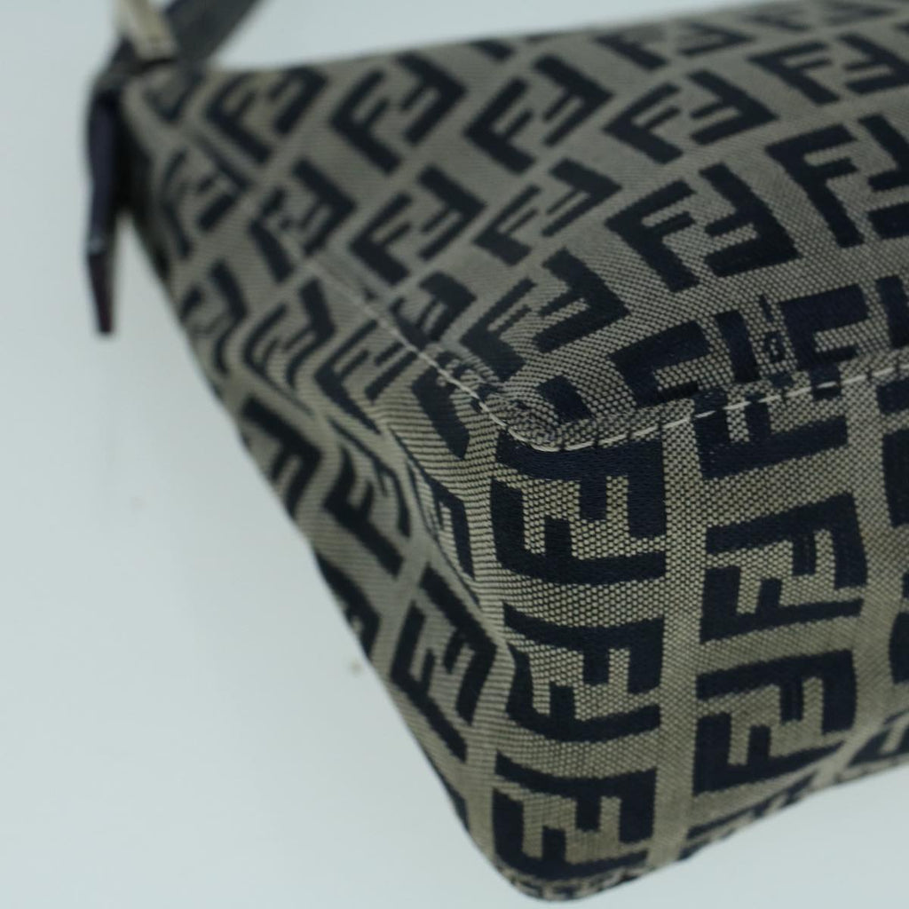 FENDI Zucchino Canvas Shoulder Bag Navybs9131