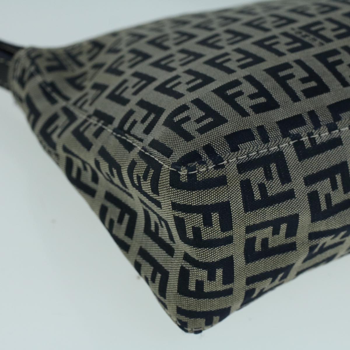 FENDI Zucchino Canvas Shoulder Bag Navybs9131