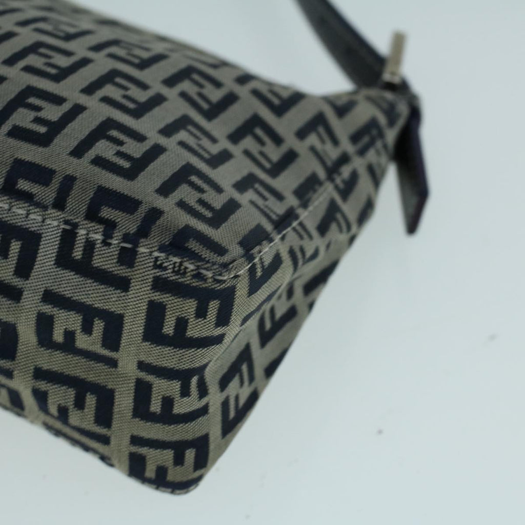 FENDI Zucchino Canvas Shoulder Bag Navybs9131