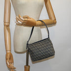 FENDI Zucchino Canvas Shoulder Bag Navybs9131