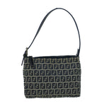 FENDI Zucchino Canvas Shoulder Bag Navybs9131