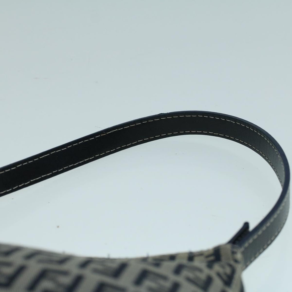 FENDI Zucchino Canvas Shoulder Bag Navybs9131