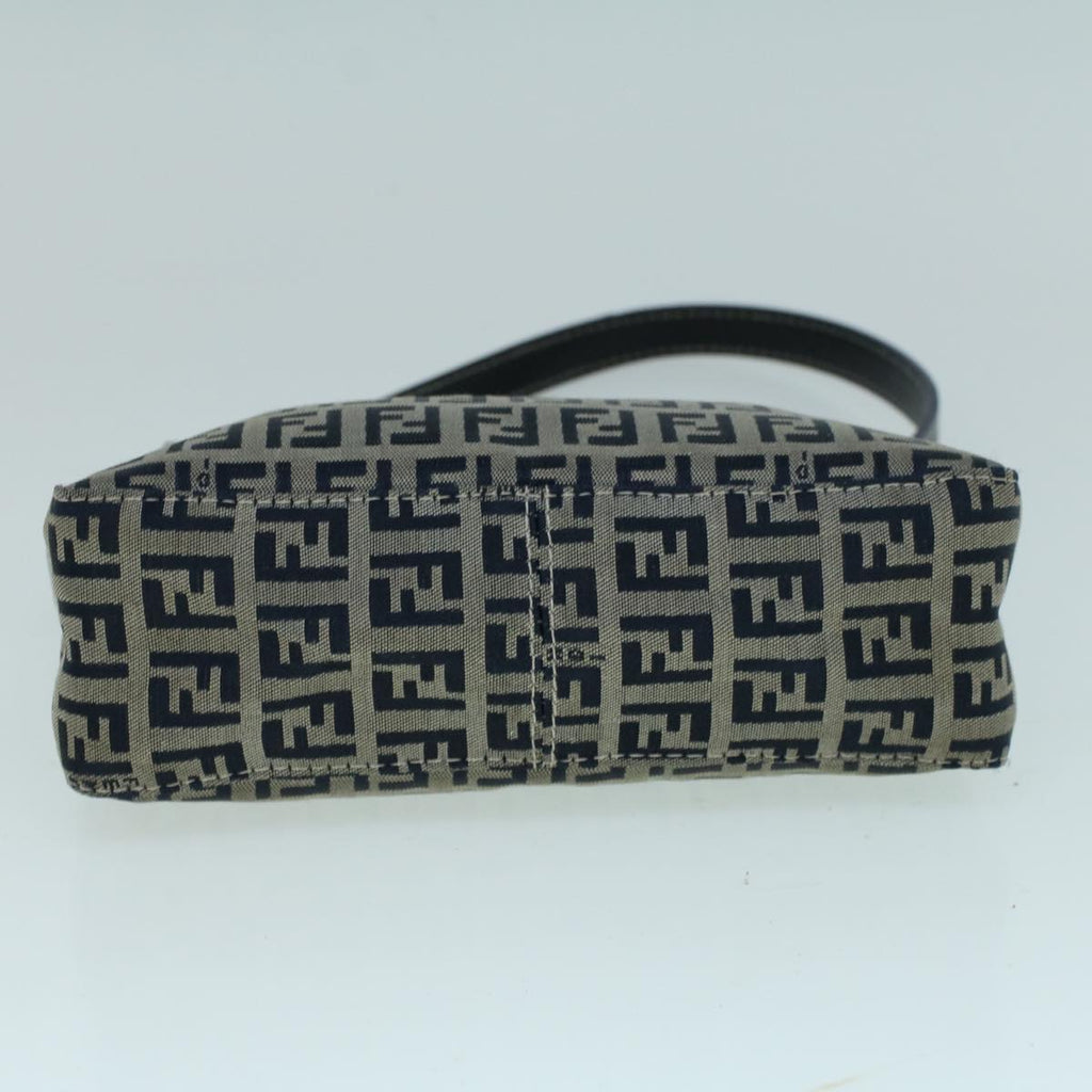 FENDI Zucchino Canvas Shoulder Bag Navybs9131