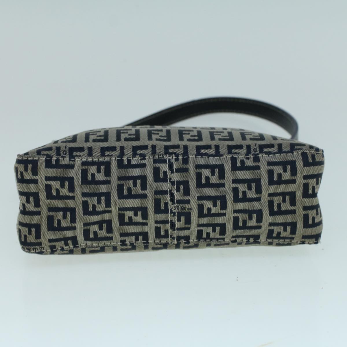 FENDI Zucchino Canvas Shoulder Bag Navybs9131