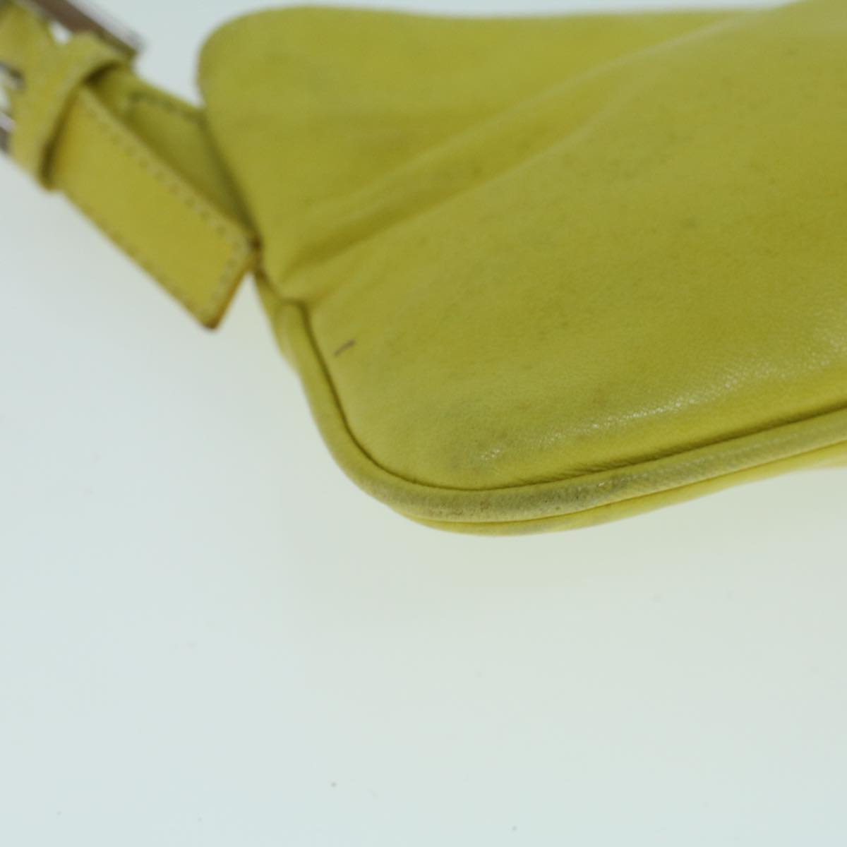 FENDI Mamma Baguette Shoulder Bag Leather Yellow 2354 26685 008bs9132