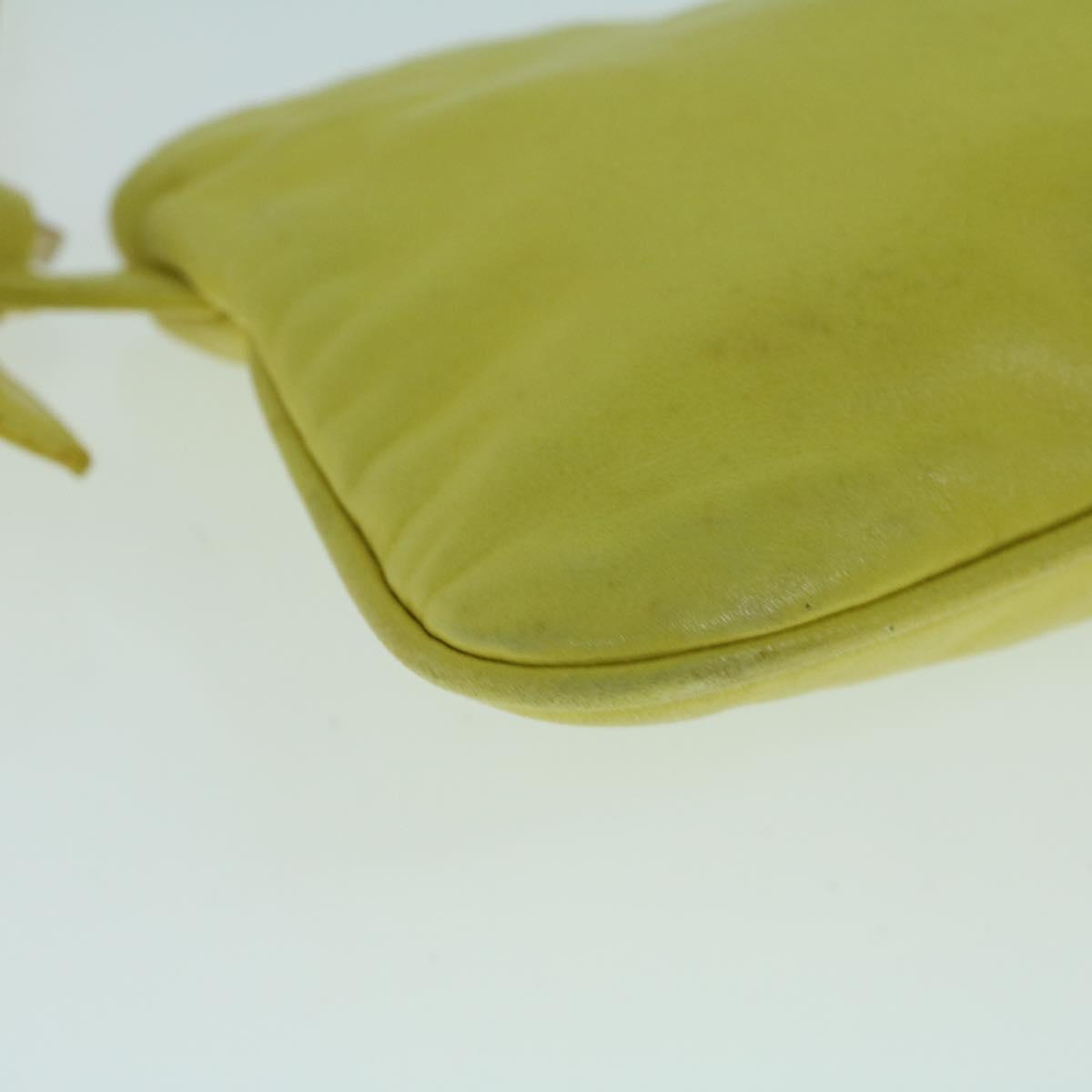 FENDI Mamma Baguette Shoulder Bag Leather Yellow 2354 26685 008bs9132