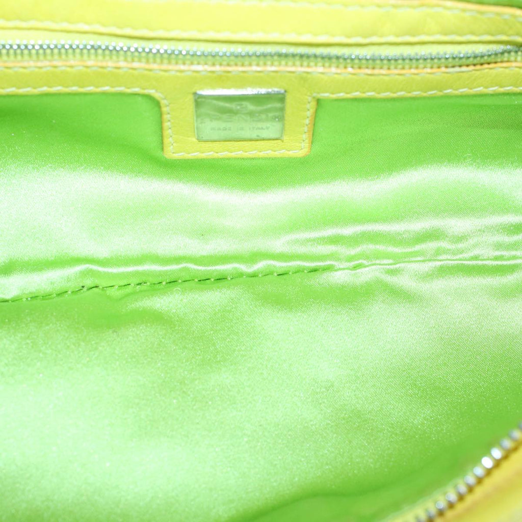 FENDI Mamma Baguette Shoulder Bag Leather Yellow 2354 26685 008bs9132