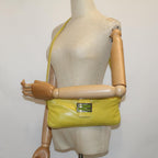 FENDI Mamma Baguette Shoulder Bag Leather Yellow 2354 26685 008bs9132