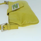 FENDI Mamma Baguette Shoulder Bag Leather Yellow 2354 26685 008bs9132