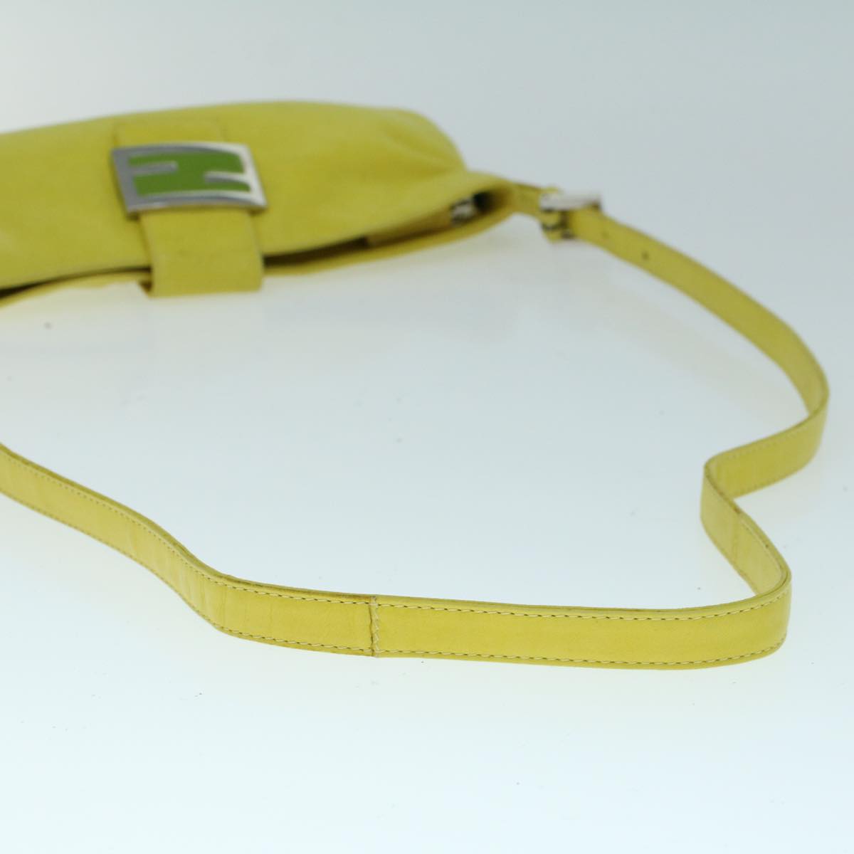 FENDI Mamma Baguette Shoulder Bag Leather Yellow 2354 26685 008bs9132