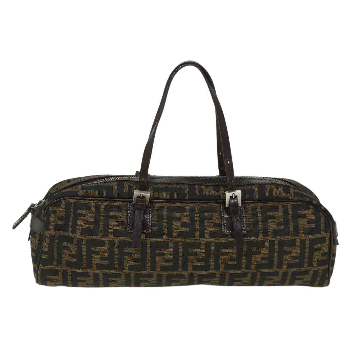 FENDI Zucca Canvas Shoulder Bag Brown 71 16560 0 012bs9134