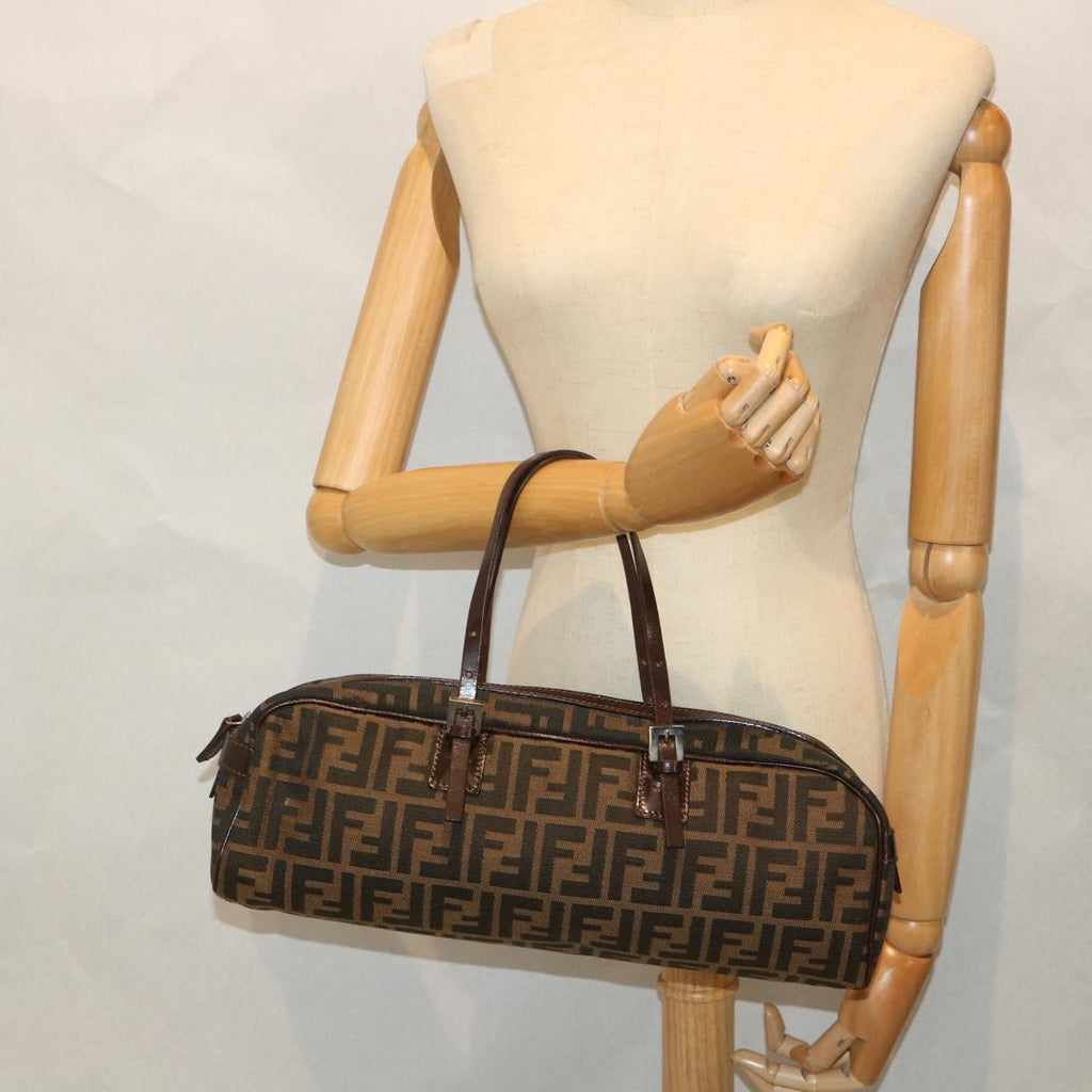 FENDI Zucca Canvas Shoulder Bag Brown 71 16560 0 012bs9134