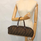FENDI Zucca Canvas Shoulder Bag Brown 71 16560 0 012bs9134