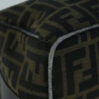 FENDI Zucca Canvas Hand Bag Black Brownbs9136