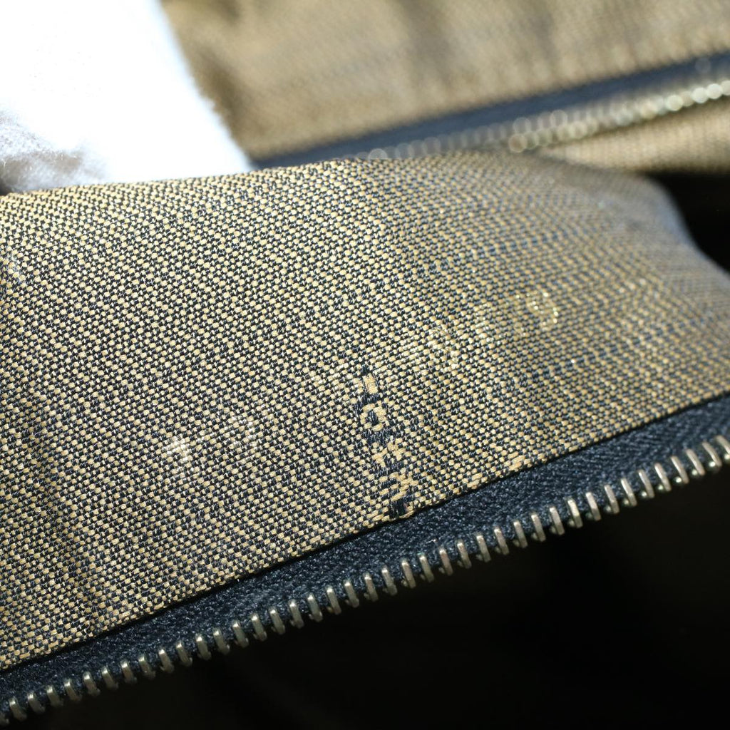 FENDI Zucca Canvas Hand Bag Black Brownbs9136