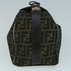 FENDI Zucca Canvas Hand Bag Black Brownbs9136