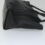 CELINE Luggage Tote Bag Leather Black  9159