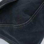 FENDI Mamma Baguette Shoulder Bag Canvas Navybs9180