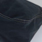 FENDI Mamma Baguette Shoulder Bag Canvas Navybs9180