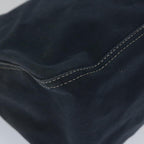 FENDI Mamma Baguette Shoulder Bag Canvas Navybs9180