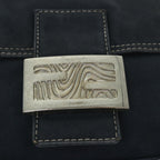 FENDI Mamma Baguette Shoulder Bag Canvas Navybs9180