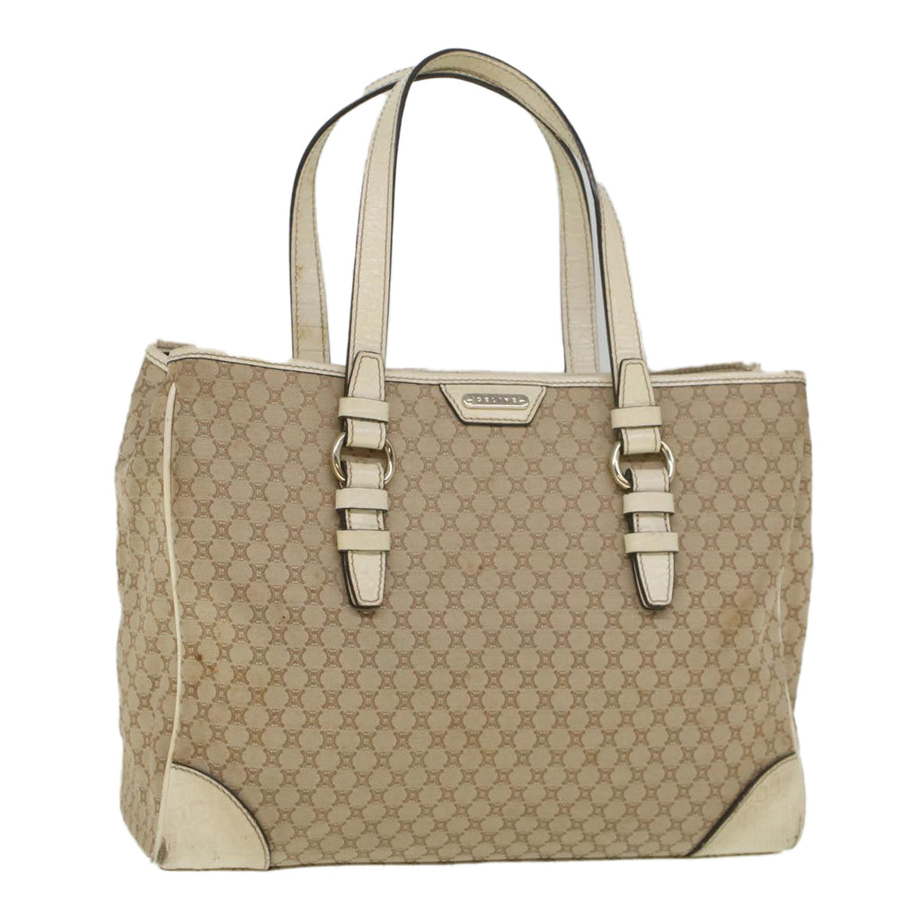 CELINE Macadam Canvas Tote Bag Beige  9213