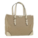 CELINE Macadam Canvas Tote Bag Beige  9213