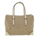 CELINE Macadam Canvas Tote Bag Beige  9213