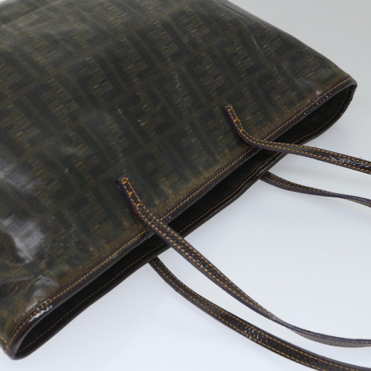 FENDI Zucca Canvas Tote Bag Brownbs9220