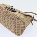 FENDI Zucchino Canvas Mamma Baguette Shoulder Bag Pinkbs9221