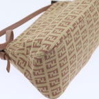 FENDI Zucchino Canvas Mamma Baguette Shoulder Bag Pinkbs9221