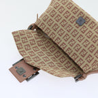 FENDI Zucchino Canvas Mamma Baguette Shoulder Bag Pinkbs9221