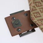FENDI Zucchino Canvas Mamma Baguette Shoulder Bag Pinkbs9221