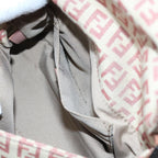 FENDI Zucchino Canvas Mamma Baguette Shoulder Bag Pinkbs9221