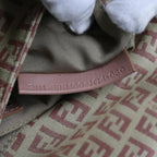 FENDI Zucchino Canvas Mamma Baguette Shoulder Bag Pinkbs9221