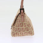 FENDI Zucchino Canvas Mamma Baguette Shoulder Bag Pinkbs9221