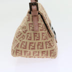 FENDI Zucchino Canvas Mamma Baguette Shoulder Bag Pinkbs9221