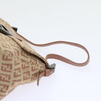 FENDI Zucchino Canvas Mamma Baguette Shoulder Bag Pinkbs9221