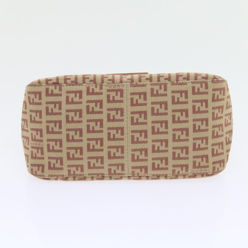 FENDI Zucchino Canvas Mamma Baguette Shoulder Bag Pinkbs9221