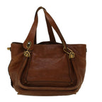 Chloe Paraty Shoulder Bag Leather Brown bs9254